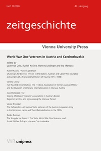 Abbildung von: World War One Veterans in Austria and Czechoslovakia - Brill Deutschland