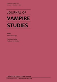 Enlarge image Cover: Journal of Vampire Studies - Vampire Studies Association