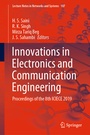 Cover: Innovations in Electronics and Communication Engineering - Springer