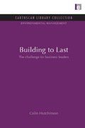 Cover: Building to Last - Earthscan Ltd