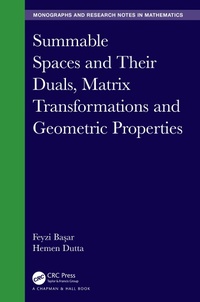 Abbildung von: Summable Spaces and Their Duals, Matrix Transformations and Geometric Properties - Chapman & Hall/CRC