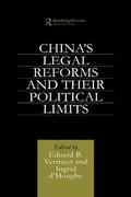 Cover: China's Legal Reforms and Their Political Limits - Routledge