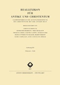 Cover: Reallexikon f&uuml;r Antike und Christentum - Hiersemann, A
