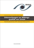 Bild: Untersuchungen zur Bildungsqualität von Schule - Waxmann Verlag GmbH