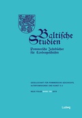 Cover: Baltische Studien, Pommersche Jahrb&uuml;cher f&uuml;r Landesgeschichte. Band 105 NF - Verlag Ludwig