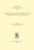 Cover: Studies in the Latin Literature and Epigraphy of Italian Fascism - Leuven University Press