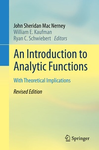 Abbildung von: An Introduction to Analytic Functions - Springer