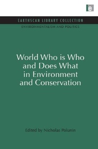 Enlarge image Cover: World Who Is Who and Does What in Environment and Conservation - Earthscan Ltd