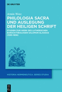 Abbildung von: Philologia Sacra und Auslegung der Heiligen Schrift - De Gruyter