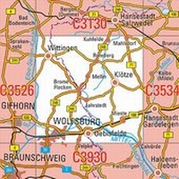 Abbildung von: C3530 Wolfsburg Topographische Karte 1 : 100 000 - Landesamt für Vermessung und Geoinformation Sachsen-Anhalt (LVermGeo)
