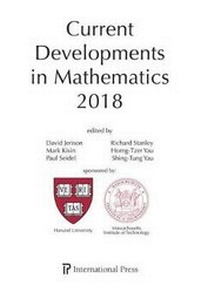 Enlarge image Cover: Current Developments in Mathematics, 2018 - International Press of Boston Inc