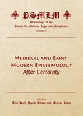 Cover: Medieval and Early Modern Epistemology - Cambridge Scholars Publishing
