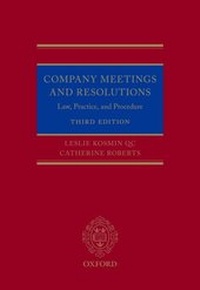 Abbildung von: Company Meetings and Resolutions - OUP eBook