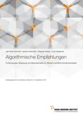 Cover: Algorithmische Empfehlungen - Hans-Bredow-Institut