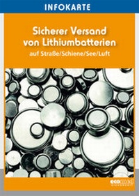 Abbildung von: Infokarte Sicherer Versand von Lithiumbatterien - ecomed Storck