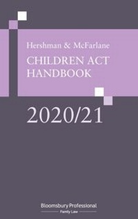 Abbildung von: Hershman and McFarlane: Children Act Handbook 2020/21 - Bloomsbury Professional