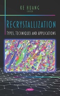 Cover: Recrystallization: Types, Techniques and Applications - Nova Science Publishers Inc
