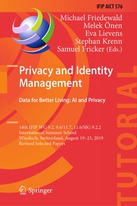 Abbildung von: Privacy and Identity Management. Data for Better Living: AI and Privacy - Springer