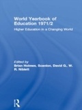 Cover: World Yearbook of Education 1971/2 - Routledge