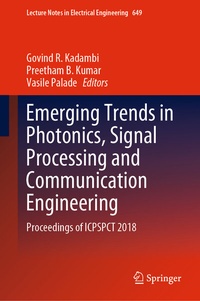 Enlarge image Cover: Emerging Trends in Photonics, Signal Processing and Communication Engineering - Springer