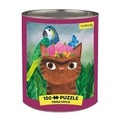 Cover: Frida Catlo Artsy Cats 100 Piece Puzzle Tin - Mudpuppy Press
