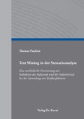 Cover: Text Mining in der Szenarioanalyse - Kovac, Dr. Verlag