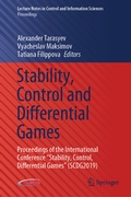 Cover: Stability, Control and Differential Games - Springer