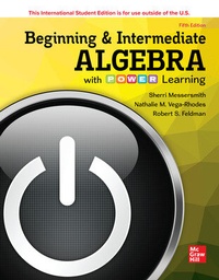 Enlarge image Cover: ISE Beginning and Intermediate Algebra with P.O.W.E.R. Learning - McGraw-Hill Education