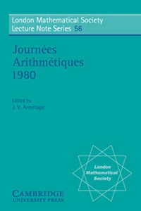 Abbildung von: Journees Arithmetiques 1980 - Cambridge University Press