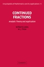 Cover: Continued Fractions - Cambridge University Press