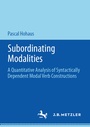 Cover: Subordinating Modalities - J.B. Metzler