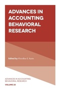 Cover: Advances in Accounting Behavioral Research - Emerald Publishing Limited