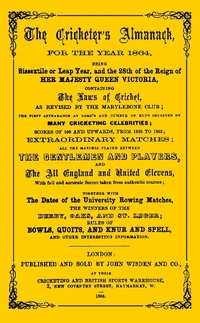 Abbildung von: Wisden Cricketers' Almanack 1864 - Wisden