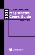 Cover: Anthony and Berryman's Magistrates' Court Guide 2021 - Butterworths Law