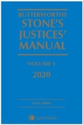 Cover: Butterworths Stone's Justices' Manual 2020 - Butterworths Law