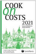 Cover: Cook on Costs 2021 - Butterworths Law