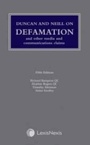 Cover: Duncan and Neill on Defamation - Butterworths Law
