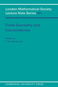 Abbildung von: Finite Geometries and Combinatorics - Cambridge University Press