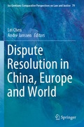 Cover: Dispute Resolution in China, Europe and World - Springer