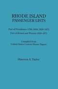 Cover: Rhode Island Passenger Lists. - Genealogical Publishing Company