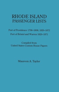 Enlarge image Cover: Rhode Island Passenger Lists. - Genealogical Publishing Company