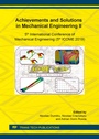 Cover: Achievements and Solutions in Mechanical Engineering II - Trans Tech Publications Ltd
