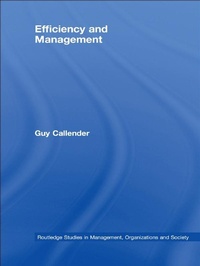 Enlarge image Cover: Efficiency and Management - Routledge