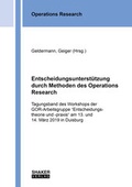 Cover: Entscheidungsunterst&uuml;tzung durch Methoden des Operations Research - Shaker