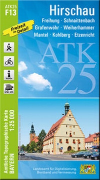 Abbildung von: ATK25-F13 Hirschau (Amtliche Topographische Karte 1:25000) - Landesamt für Digitalisierung, Breitband und Vermessung, Bayern