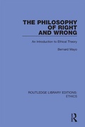 Cover: The Philosophy of Right and Wrong - Routledge