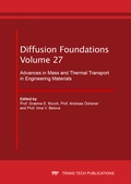 Cover: Advances in Mass and Thermal Transport in Engineering Materials - Trans Tech Publications Ltd