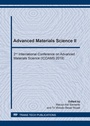 Cover: Advanced Materials Science II - Trans Tech Publications Ltd