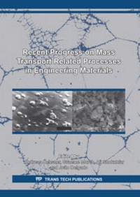 Enlarge image Cover: Recent Progress on Mass Transport Related Processes in Engineering Materials - Trans Tech Publications Ltd