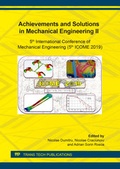 Cover: Achievements and Solutions in Mechanical Engineering II - Trans Tech Publications Ltd